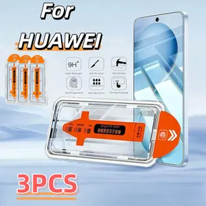 3-Pack Huawei Screen Protectors, HD Tempered Glass, Ultra-Sound Fingerprint Unlock, 9h Hardness, Dust-Free, Bubble-Free, Easy Install