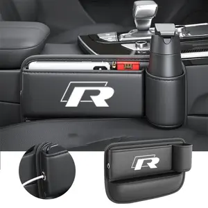 PU Leather Car Gap Storage Box, Car Console Organizer for Vw Golf 5/7, Mk6/mk7/r/gtd, Durable & Easy Clean, Multifunctional Car Interior Accessory