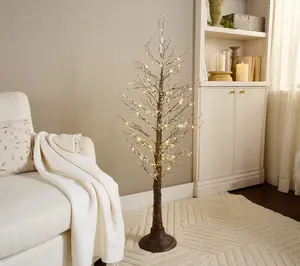 4' Illuminated Snow-Kissed Multi-Branch Tree by Valerie