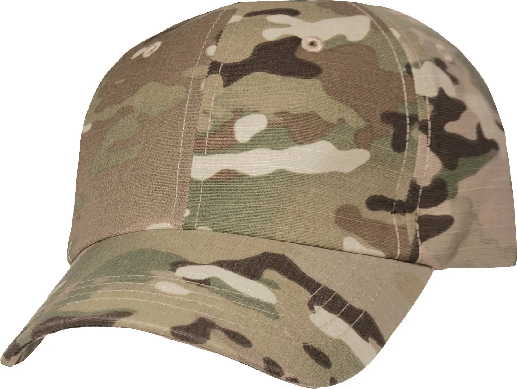 Unisex Multicam Tactical Baseball Cap - Polycotton, 4 Vent Holes, Cooling, Breathable, Durable, Hook & Loop Adjustable Fit, Camouflage Print, Military Style, IR Marker Attachment, Outdoor Sports Hat Accessory