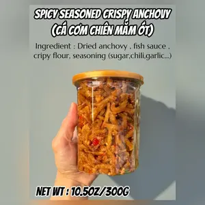 Spicy Seasoned Crispy Anchovy 10.5oz - Cá Cơm Chiên Mắm Ớt 300g/hủ