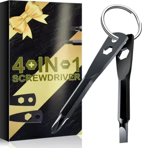 Stocking Stuffers for Men Adults, Christmas Gifts 4-in-1   Set for Teens Dad, Multi-functional Cool Gadgets Tools with Phillips and Slotted on Anniversary Birthday White Elephant
