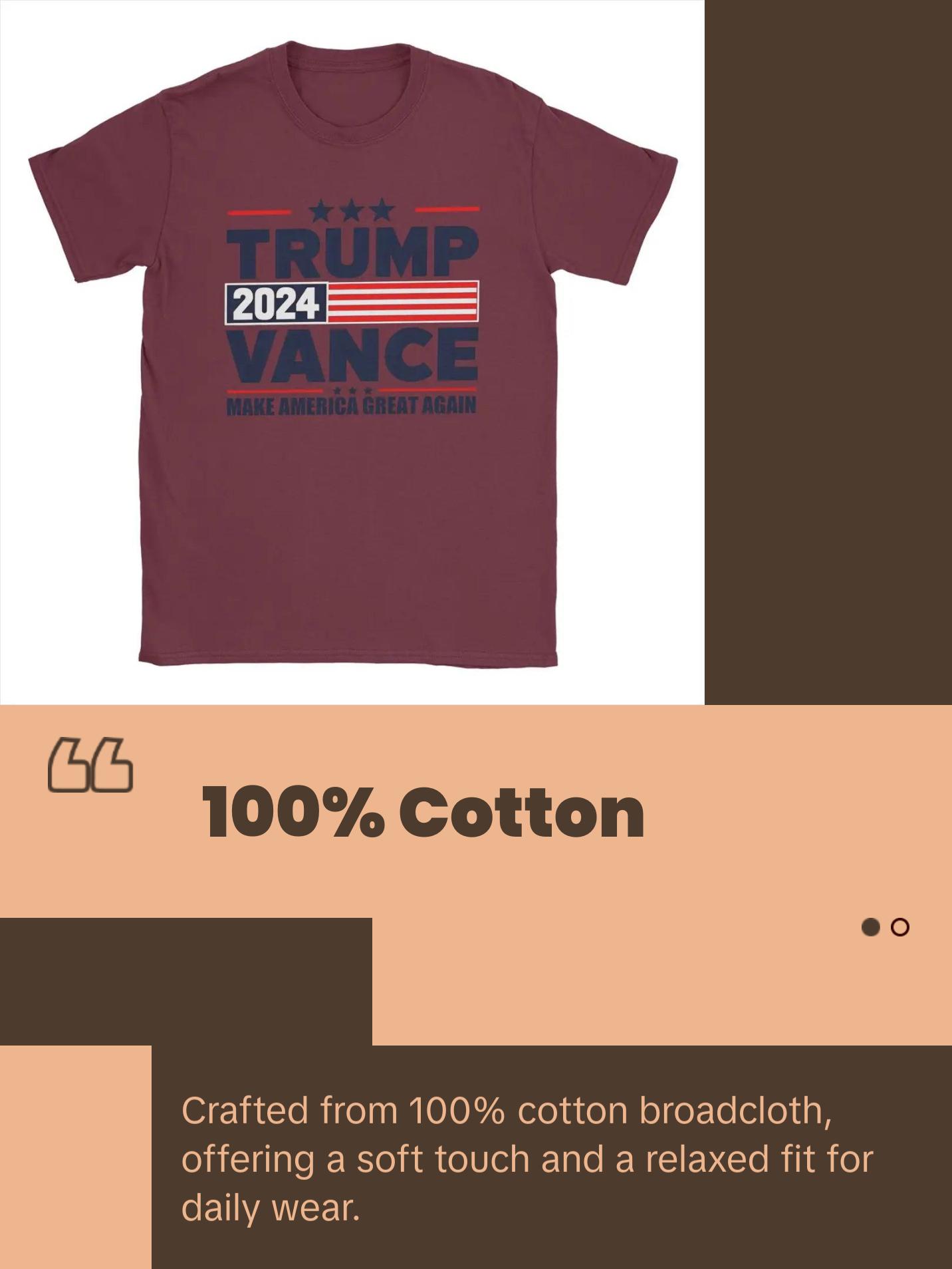 High Quality Vintage Cotton Trump  T-Shirts