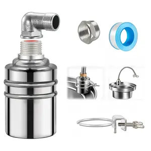 304 Stainless Steel Automatic Float Valve 1/2"-3/4" - Fit Water Level Controller for Pools, Tanks, Livestock Troughs & More
