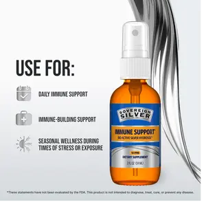 Sovereign Silver Immune Support Fine Mist Spray, Daily Health Supplement, Only 2 Ingredients, Bio-Active Silver Hydrosol and Pharmaceutical Grade Water, Take Control of Your Health