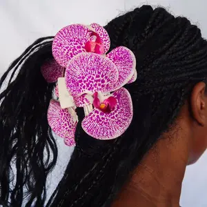 Realistic Orchid Flower Claw Clip - Hair Accessory