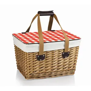 Picnic Time Canasta Wicker Picnic Basket