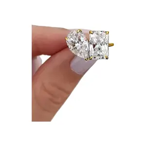 Esberry 1pc 925 Sterling Silver Personalised Fashion Shaped Zirconia Ring For Ladies Jewelry Fine Jewelry Gift For Women Dating