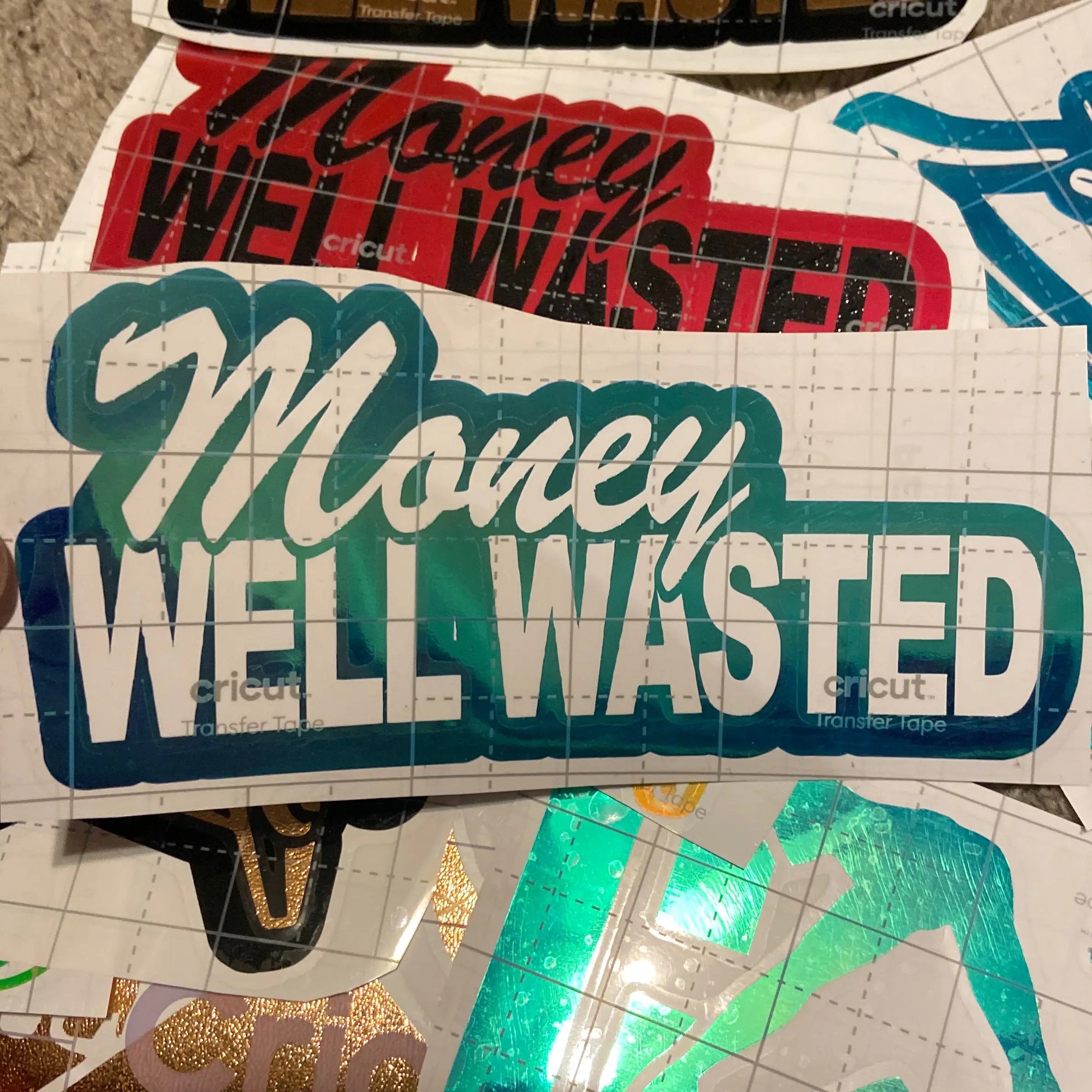 Money we’ll wasted decal
