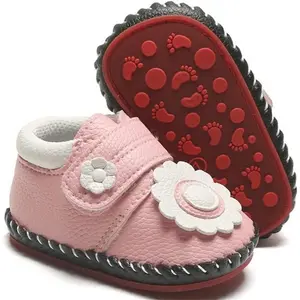 Multi-Style Cute Cartoon Baby Sneakers, Non-Slip PU Leather First Walkers, Rubber Sole Walking Shoes for Toddler Boys & Girls