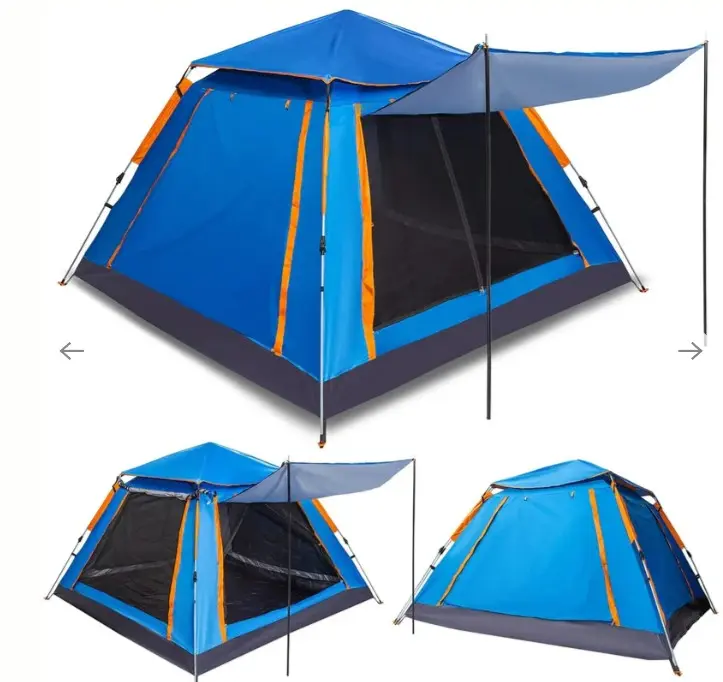 GlareWheel Instant Pop Up Tent 5 Person Blue