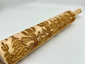 Desert Christmas Embossed Rolling Pin