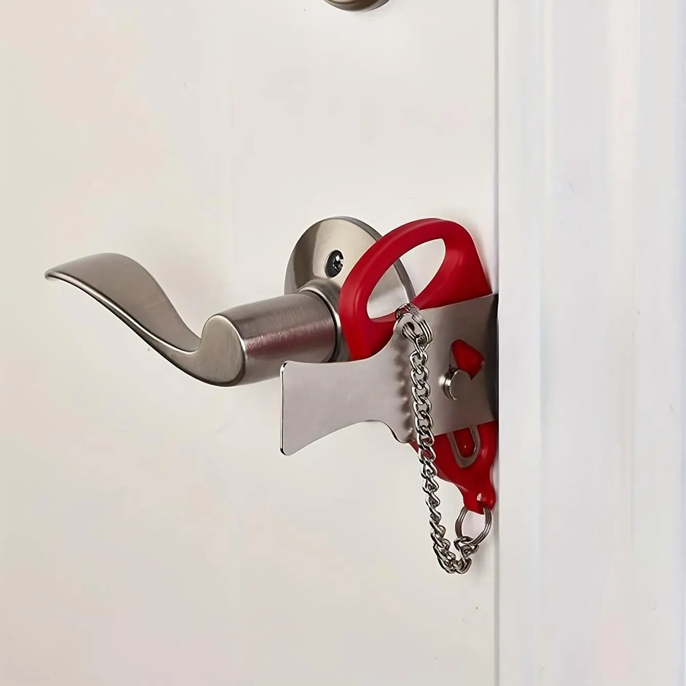Portable Door Lock, 1 Count Travel Essentials Internal Hotel Home Security Lock, Apartment Travel Front Door Room Security Device, Traveler Women Travel Gift, Secure Lock, Sturdy Lock, Door Hardware