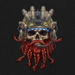 Operator Redbeard Skull T-Shirt