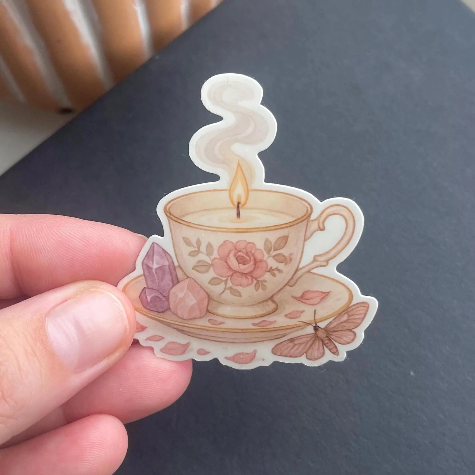 Teacup Candle Sticker