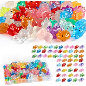 Household daily necessities 60Pcs Luminous Mini Resin Turtles and 60pcs Mini Resin Animals Styles Variety Tiny Animal Figurines Bulk for Micro Fairy Garden Landscape Accessories Hide Crafts Decor Aquarium