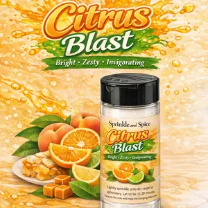 Sprinkle & Spice Citrus Blast Lemon Scented Air Freshener for Carpets & Upholstery Sun-Ripened Citrus Aroma Long Lasting Sparkling Clean Scent Perfume Household Fragrance