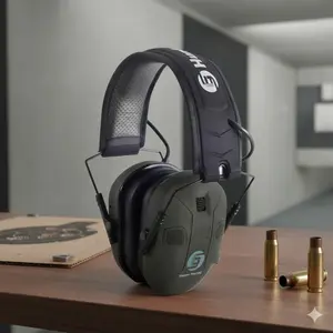 Pro-Grade Active Noise Cancelling Tactical Headphones with Sound Monitoring, Perfect for Shooting, Work & Outdoors. Sweat-Resistant, Adjustable Headband, Memory Foam Ear Pads for Comfort. Hearing Protection for Travel & Industry.