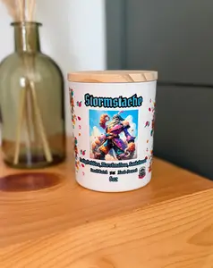 Stormstache 6oz Candle (Fruity Pebbles, Marshmallow, Sandalwood )