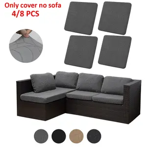 4pcs/8pcs Floral Sofa Cushion Covers Set, Cat Scratch Resistant, Stretchable & Washable, Indoor Outdoor Use, Durable Furniture Protector, Couch Covers