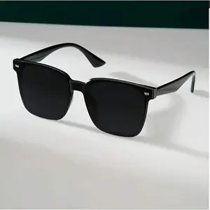 1 Pair Of Large Frame Fashion Glasses - Unisex Decorative Lenses, Daily Accessories, Classic Design, Durable Material,  Style, Bold Personality Casual Glasses