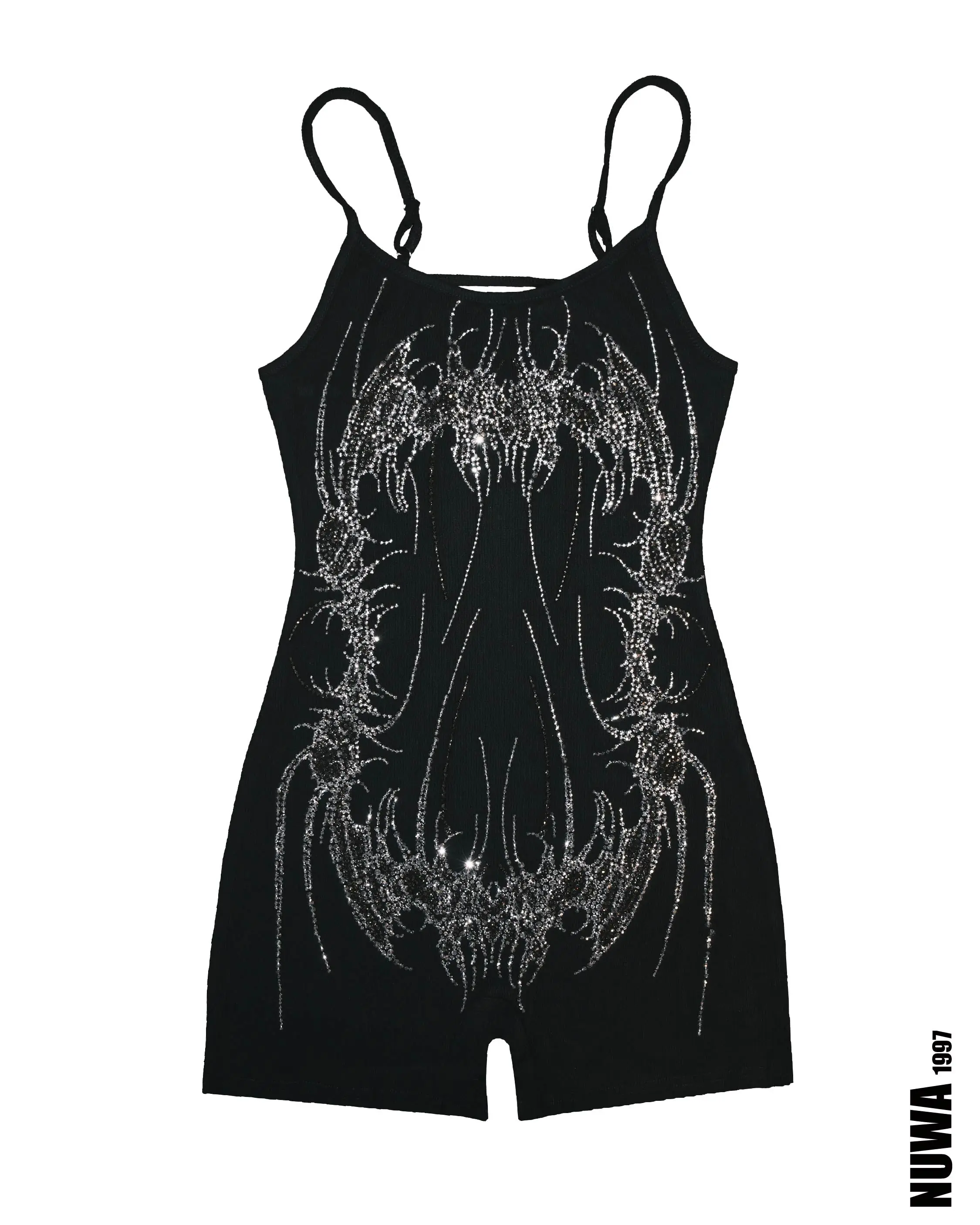 H3ll Gate Rhinestoned bodysuit