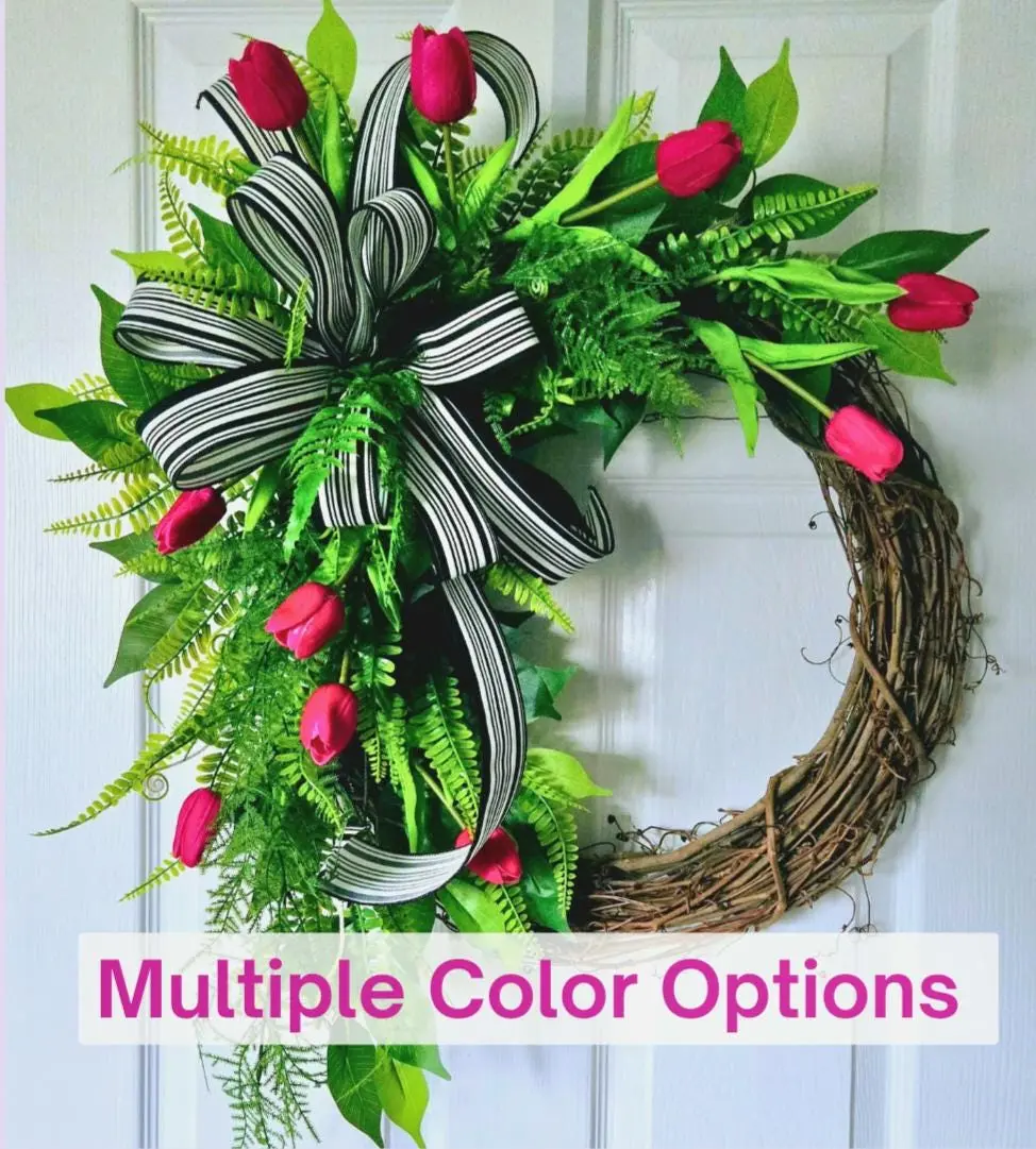 Spring Wreath - Custom Tulip Made to Order