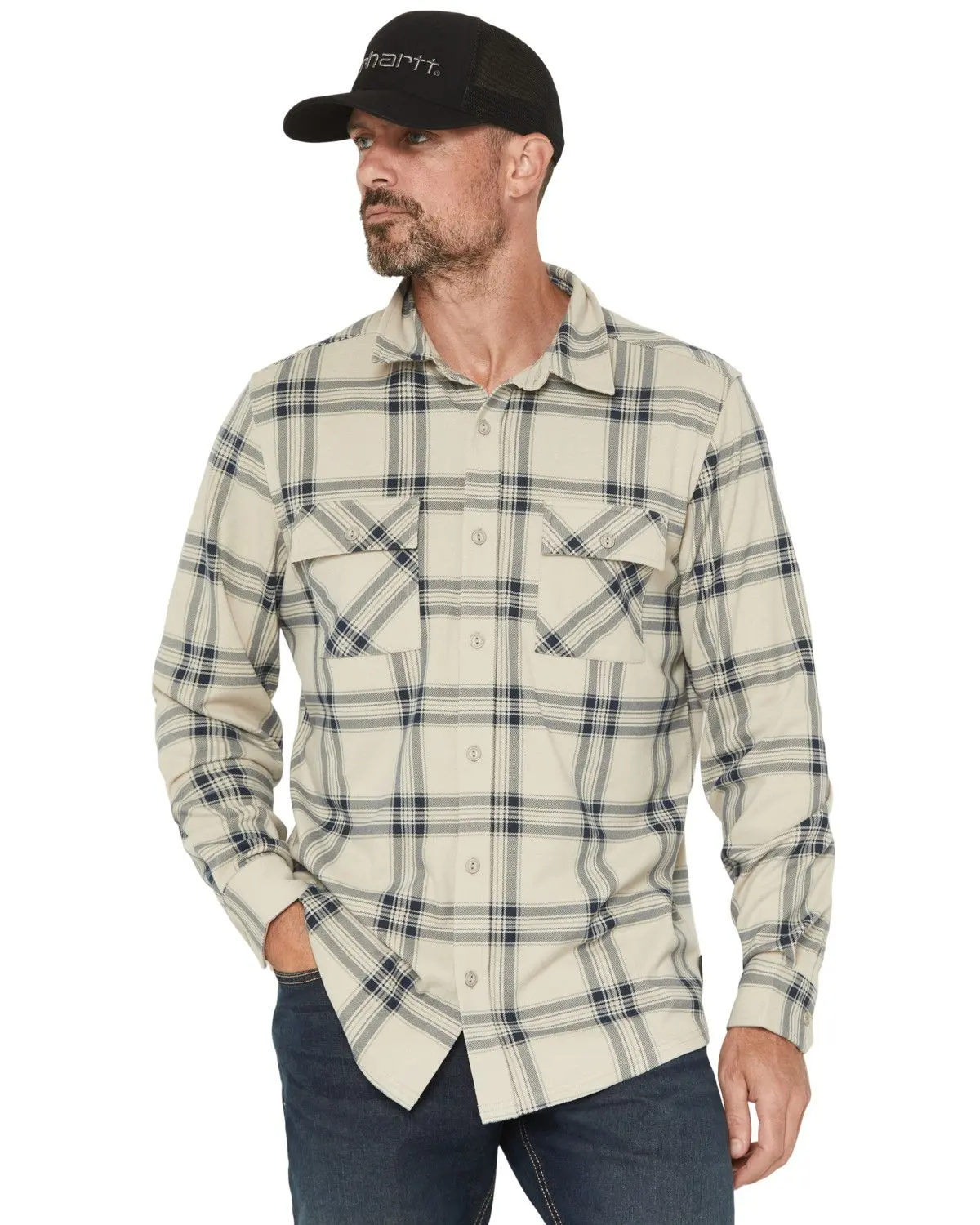 Brothers And Sons Men's Men'S Locket Plaid Print Long Sleeve Button-Down - Basho24k1-Tan