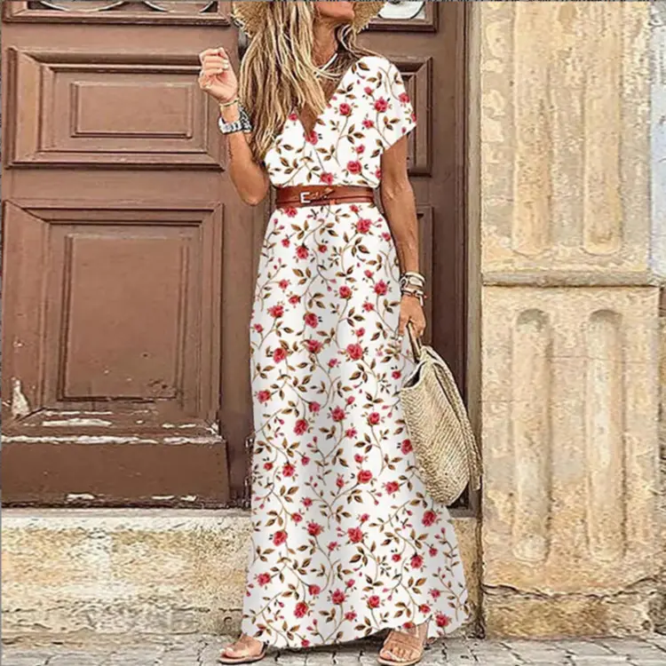 2025 Bohemian printed dress beach holiday dress 2025 Bohemian printed dress beach holiday dress