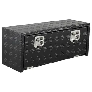 30 Inch Heavy Duty Aluminum Underbody Truck Tool Box Waterproof Lockable Design Durable Storage Organizer For Pickup Truck RV Trailer Truck Bed Exterior Underbody Mount Toolbox