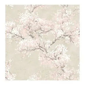 NextWall Cherry Blossom Grove Floral Peel and Stick Wallpaper