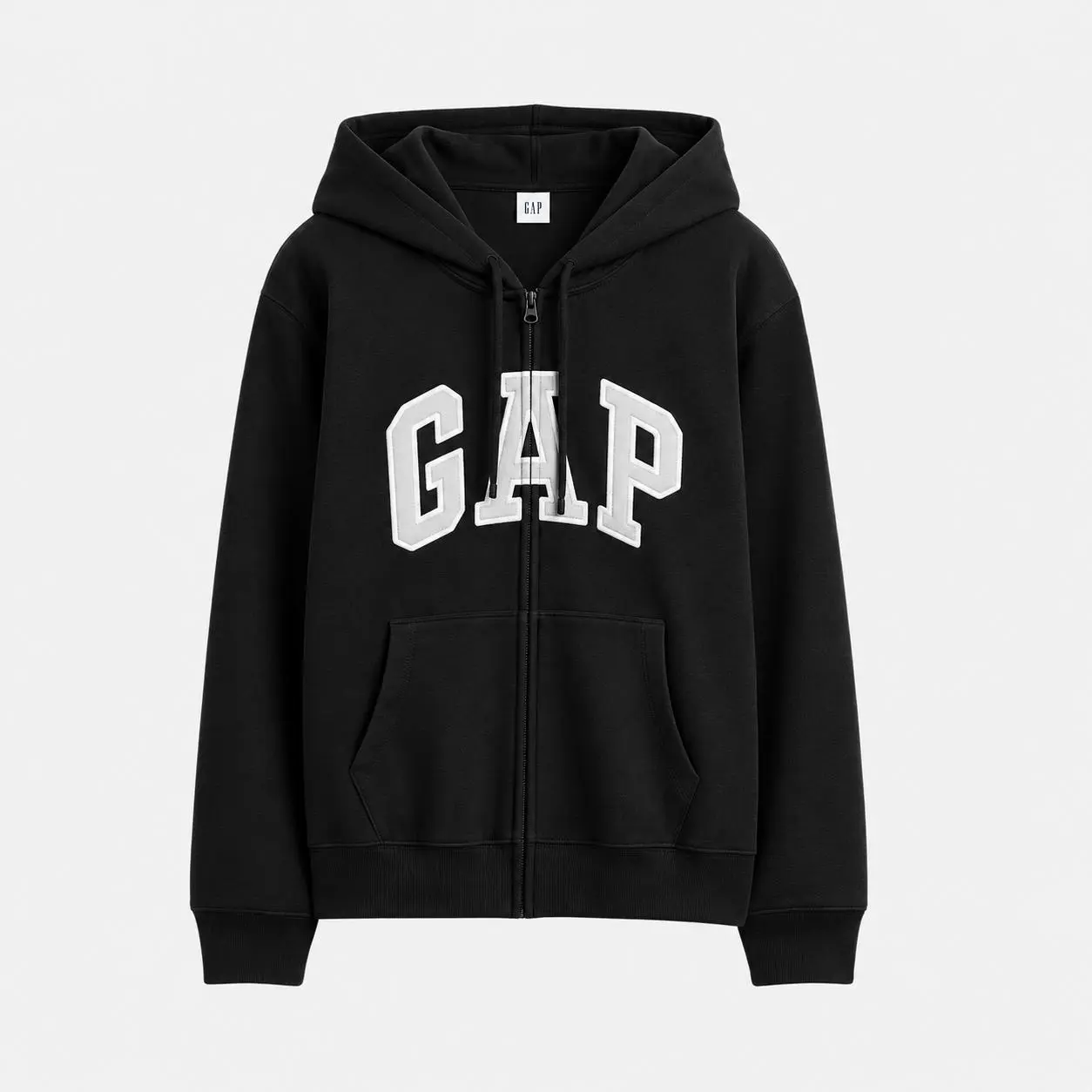 Gap Womens Relaxed Logo Zip-Up Hoodie, Soft Fleece Casual Sweatshirt, Comfortable Everyday Hoodie, Cozy Hooded Jacket, Womens Streetwear Top, Casual Layering Pullover