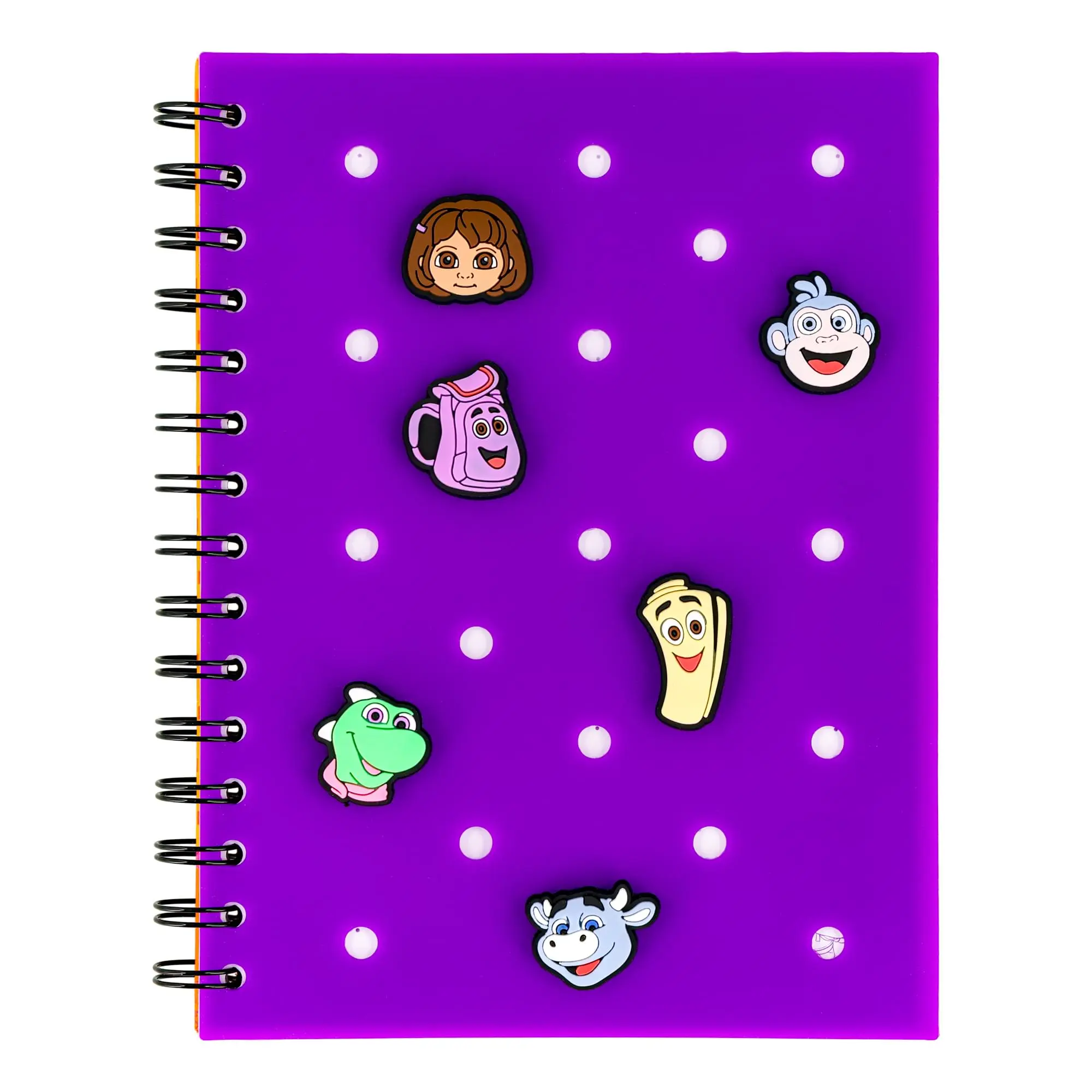 Nickelodeon Dora The Explorer Notebook With Pop Charms and 160 Dotted Sheets, Doodle Pad, Office Stationery Supplies