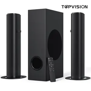 TOPVISION 4.1Ch Sound Bar with Subwoofer, 120W Separable Sound Bar for TV, 2-In-1 Detachable Sound Bar with Usb/Aux/Coaxial/Optical/Hdmi/Bluetooth