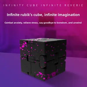Infinite Rubik's Magic Cube New Unique Metal Stress Relief Toy Creative Fidget Spinner Stress Relief Cube