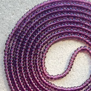 PROMISE - Tie On Waist beads - 45 to 60 inches Waistbeads - Purple Waistbeads - Valentines Day Waistbeads - Made By Venus Waistbeads
