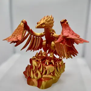 3D Printed Articulated Flexi Phoenix bird, Rainbow, Flexi Factory |SEEN ON TIKTOK| Decor Lover