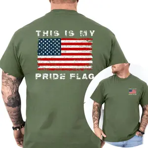 This Is My Pride Flag America Flag 2 Sides T Shirt, Funny Lgbt Sweatshirt, Patriotic Graphics Hoodie, Men's Gifts, Casual Menswear, For Men, Unisex Sweater Pullover Tee
