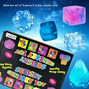 5pcs-Novel Blind Boxes with Different Styles, Rich Kneading, Durable, Slow Rebound, Compact Desktop Decompression Toys, Soft Touch, Sensory Pressure Squeezing Toys, Soothing Anxiety, Creativity, Stress Relieving Toys, Perfect Holiday Party Gifts