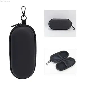 Unisex 2-Pair Dual Eyewear Storage Case Compact Secure Sunglasses Eyeglasses Organizer with Clip Zipper Closure Travel-Friendly Eyewear Accessories