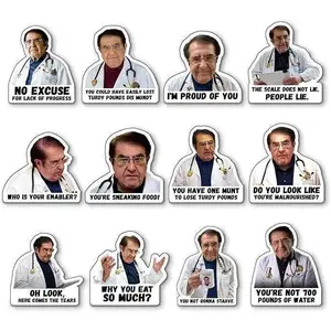 Dr. Now 12-Pack Magnets - 3" x 3" Strong Magnetic Refrigerator & Car Accessories Featuring Funny and Motivational Dr. Now Designs Decor Kitchen Health Doctor