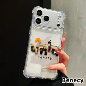 Punjab's Essence Pattern Phone Case for iPhone 17 Air 16 E 15 14 13 12 Pro Max Plus 11 Transparent Non-Yellowing Cover with Airbag Shockproof Soft Silicone Casing