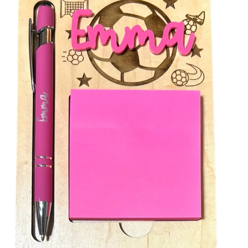 Personalized Soccer Sticky Notepad Holder-Enter name in order comments