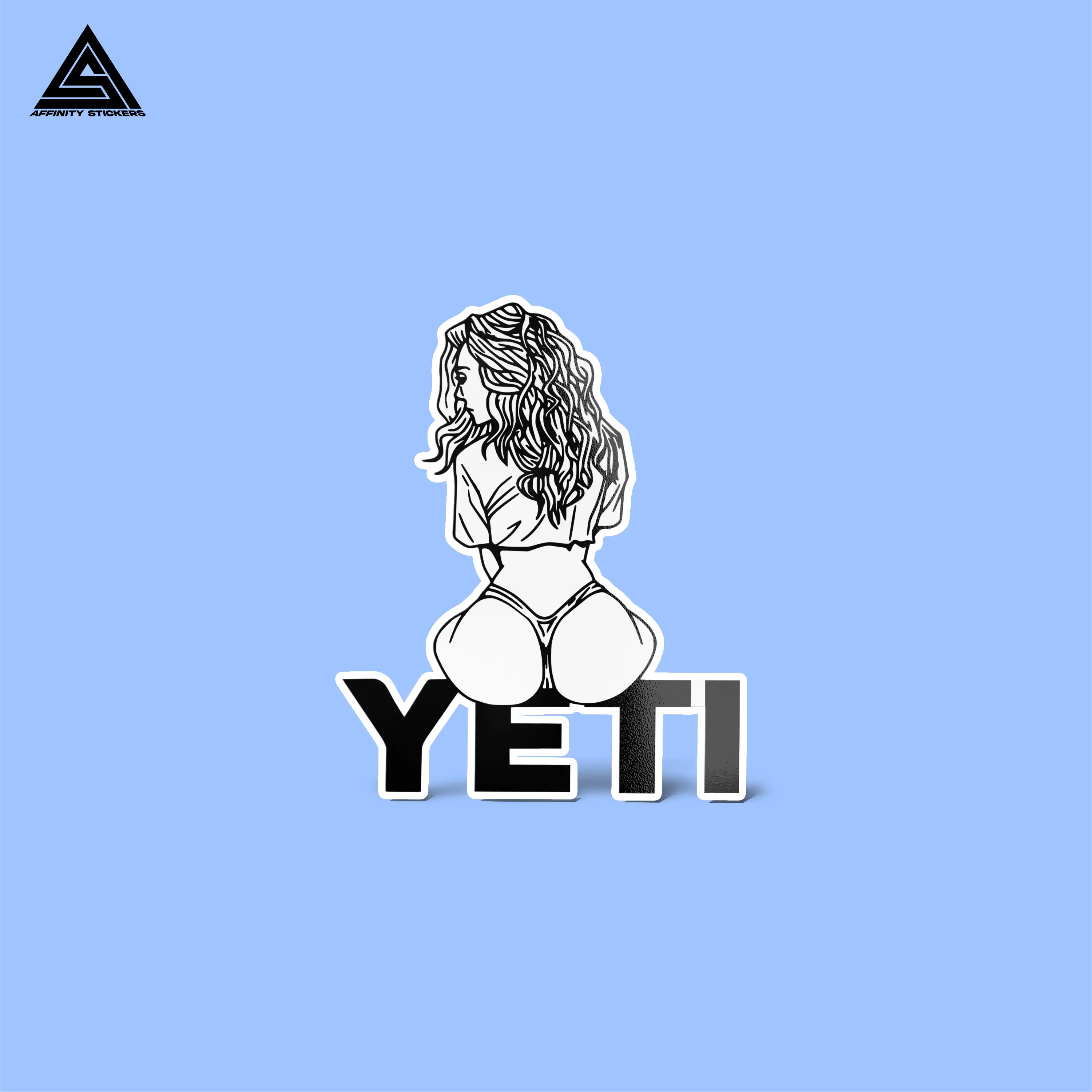 Yeti Cheeks Decal Sticker || vinyl sticker, water bottle sticker, tumbler stickers, laptop decals, waterproof, sticker, yeti, butt, cheeks, funny, Dec