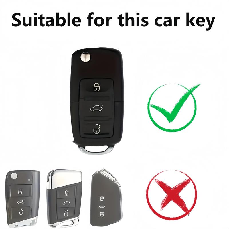 For Volkswagen for Vw Model Car Keycase, for Protecting for Magotan for Polo for Golf for Passat for Tiguan for Jetta for Lavida for Skoda, Durable Keycase Cover, Key Fob Protector, Car Interior Accessory, Car Key Holder