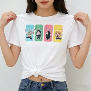 Demon Slayer Quartet Comfort Colors T-Shirt Tanjiro, Nezuko, Inosuke & Zenitsu Anime Shirt