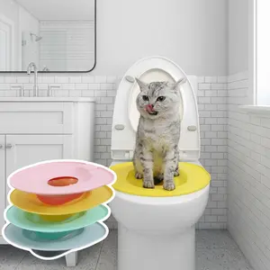Professional Cat Toilet Training Seat | Reusable Colorful Cat Litter Box Trainer, Step-by-Step Training Device for Indoor Cats, Puppy Potty Training Seat Pad