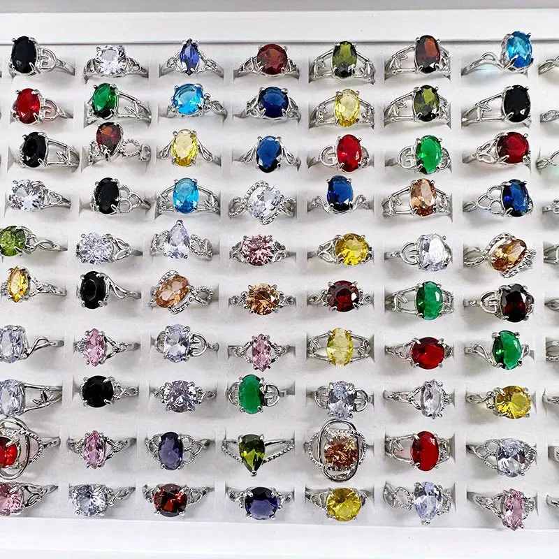 Women's 25pcs Stacking Ring Set - Elegant Colorful Boho Vintage Shiny Jewelry, Random Styles, Colors & Sizes for Party Use (Festive & Party Supplies)