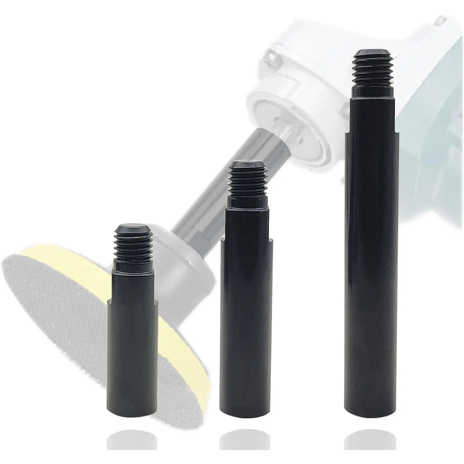 5/8"-11 Angle  Extension Shaft Set Airway Buff Extender Kit 3 Packs Connecting Rod for  Polisher and Angle  3inch, 3.9inch, 5.5inch