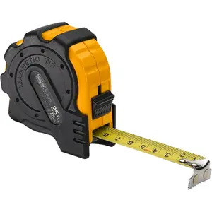 Tape Measure - 25ft MagGrip Measuring Tape with  Hook & Standard/Metric Numbers - 7425IM